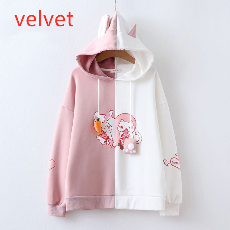 Hooded pullover sweater