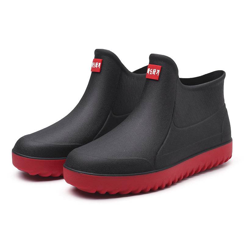 Men's Non-slip Waterproof Fashion Rain Boots - Mubimart