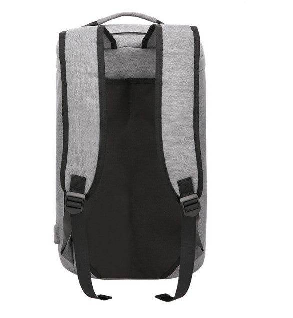 Large-capacity duffel bag men's gym bag waterproof folding cylinder bag - Mubimart
