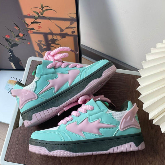 Men And Women Couple Casual Distressed Sneaker - Mubimart