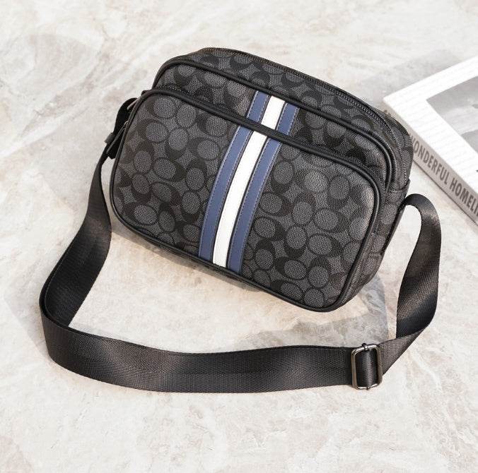 Mens Fashion Casual Letter Small Square Bag - Mubimart