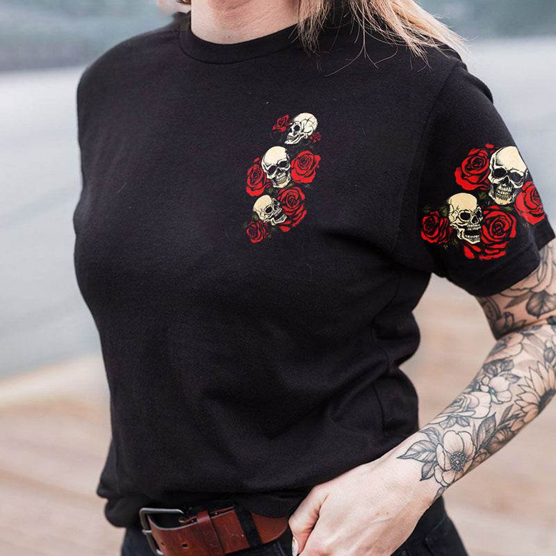 Women's Printed Street Style Short Sleeve Workout T-shirt Top - Mubimart