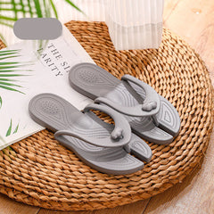 Folding Slipper Travel Portable Flip-flops Indoor And Outdoor Soft Sole Beach Hotel Couple Shoes Lazy Slippers - Mubimart -  