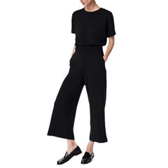 Highly-elastic Plus Size Women's Elastic Waist Jumpsuit - Mubimart -  