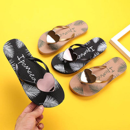 Love Flip Flops Women's Flip Flops Beach Shoes - Mubimart