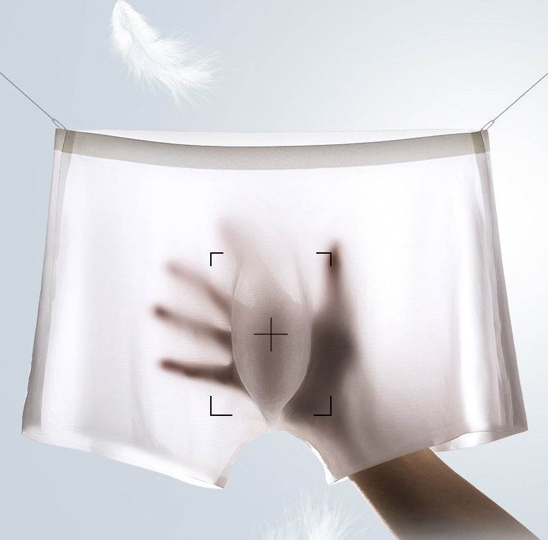 Mens Boxers Shorts Ice Silk Men Panties Seamless Sexy Underwear Man Underpants Pants Male Sexy Briefs Boxershorts Men - Mubimart