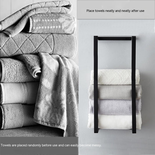 Bathroom Towel Rack Bath Towel Storage Rack Hotel Toilet Towel Roll Stand Dual-use