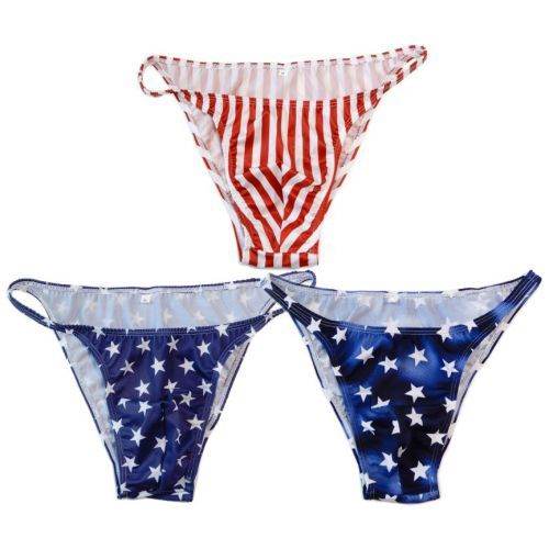 Narrow waist briefs, half-pack hip men's underwear, swimming material - Mubimart