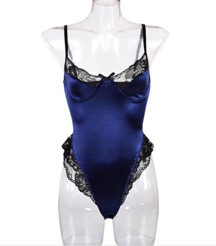 Lace sexy bodysuit - Mubimart