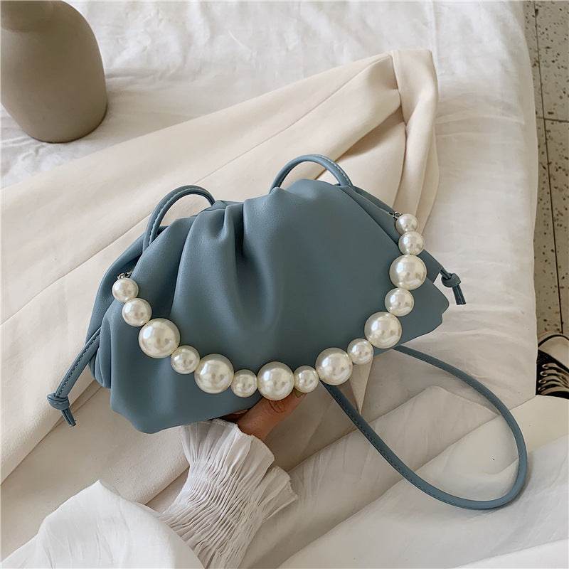 New Pearl Chain Dumpling Women Messenger Bag - Mubimart