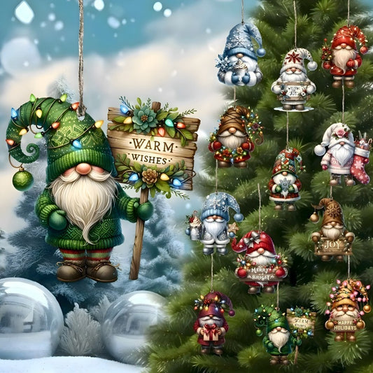 Christmas Wooden Decorative Pendant Party Decorations