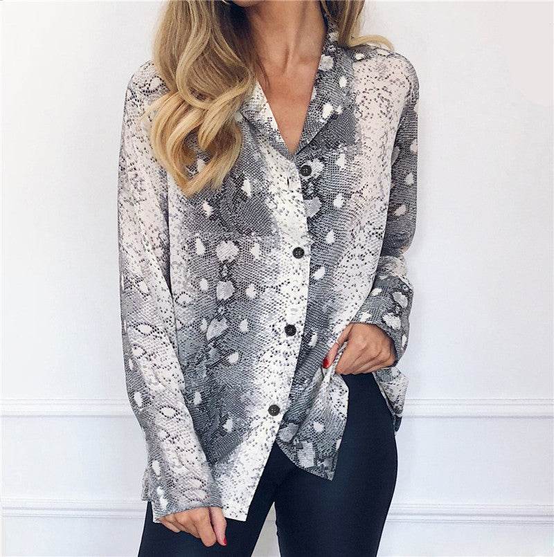 Women Autumn Long Sleeve Shirt Ladies Casual Loose Blouse - Mubimart