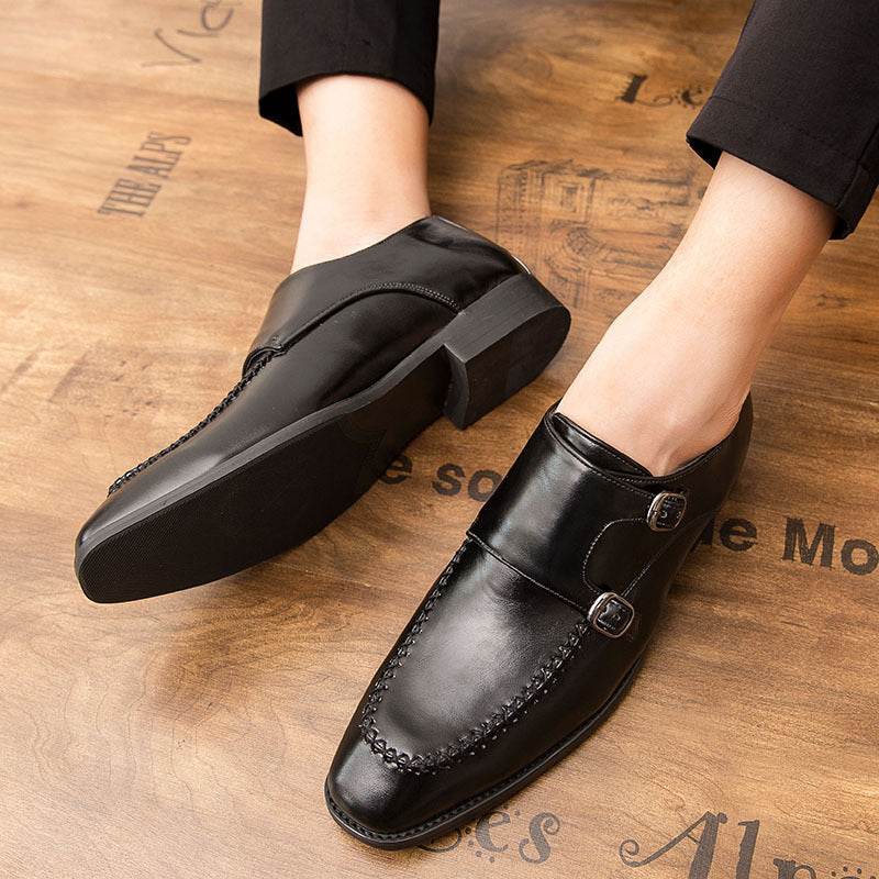 Men's British retro dress shoes - Mubimart