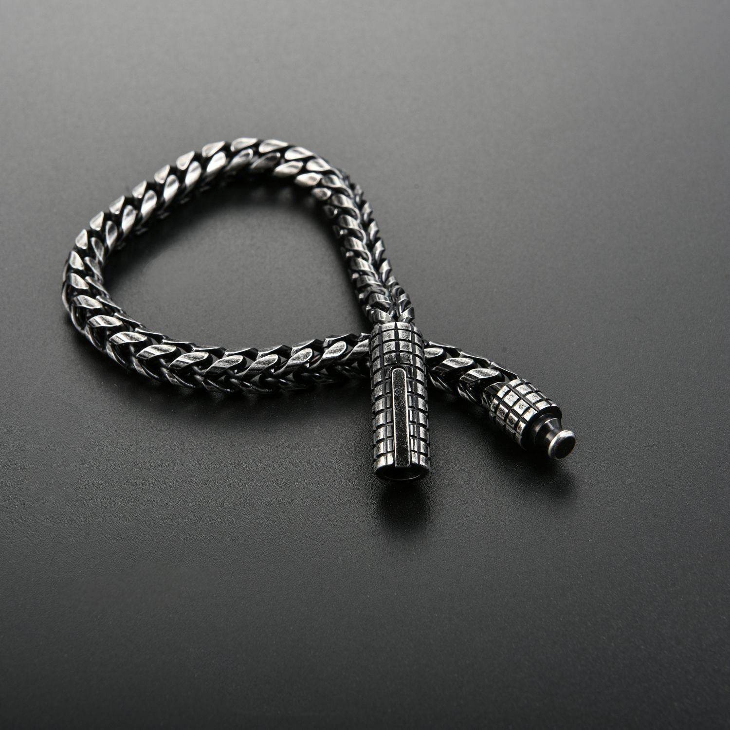 Custom Stainless Steel Vintage Mens Bracelet - Mubimart