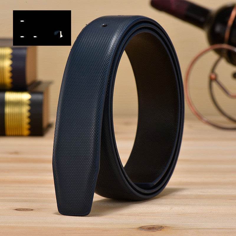 Headless Two-layer Leather Belt Body Caviar Leather - Mubimart