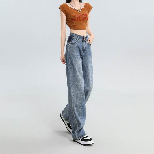 Fashion Personality Wide Leg Jeans For Women - Mubimart