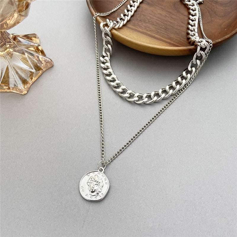 Chain hip hop necklace short clavicle chain women - Mubimart