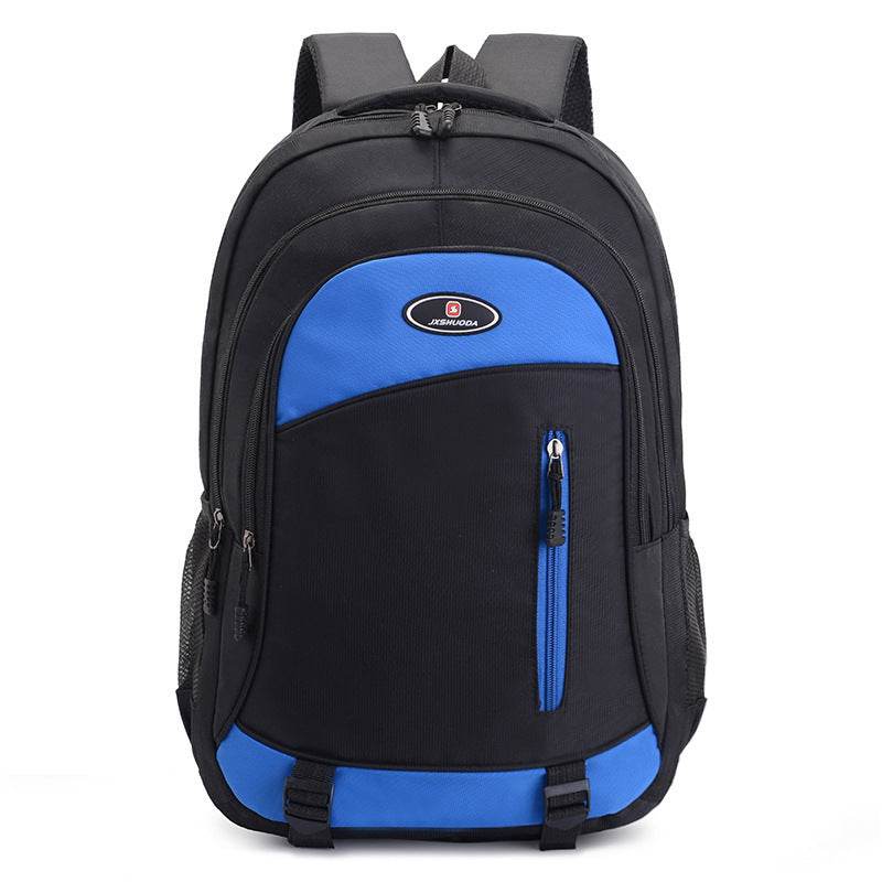 Mens Backpack Fashion Travel Computer College Student Bag Solid Color College Student Bag - Mubimart
