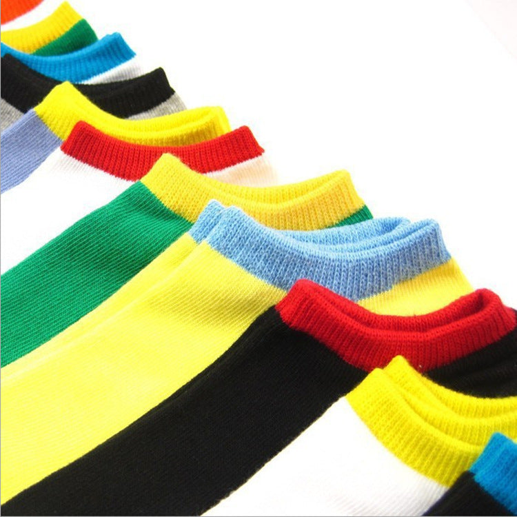 Men's Summer Invisible Shallow Mouth Socks Stunning Polyester Cotton Ankle Socks - Mubimart -  