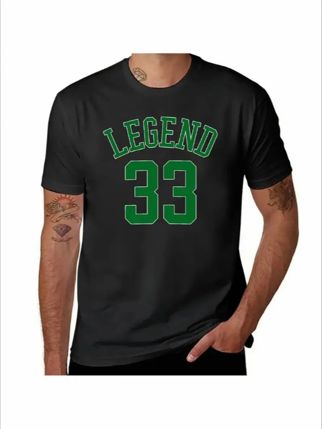 Retro Larry 'Legend' Bird Jersey T-Shirt Cute Tops Plus Sizes Mens Graphic T-shirts Pack