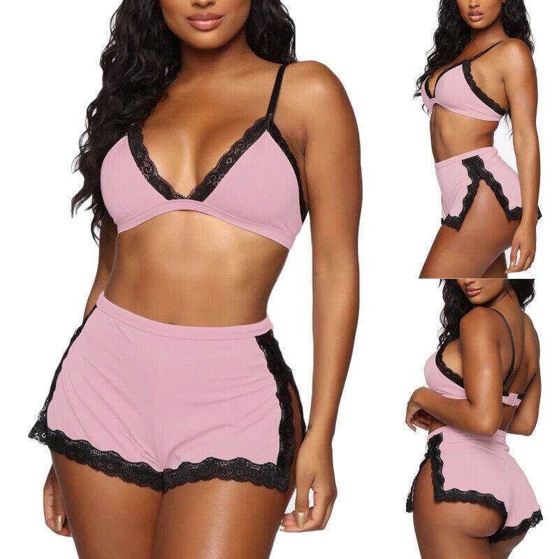 Women Sexy Sleepwear Lingerie Lace Bra - Mubimart