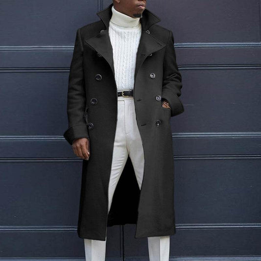 British Loose Coat Mid-Length Trench Coat - Mubimart