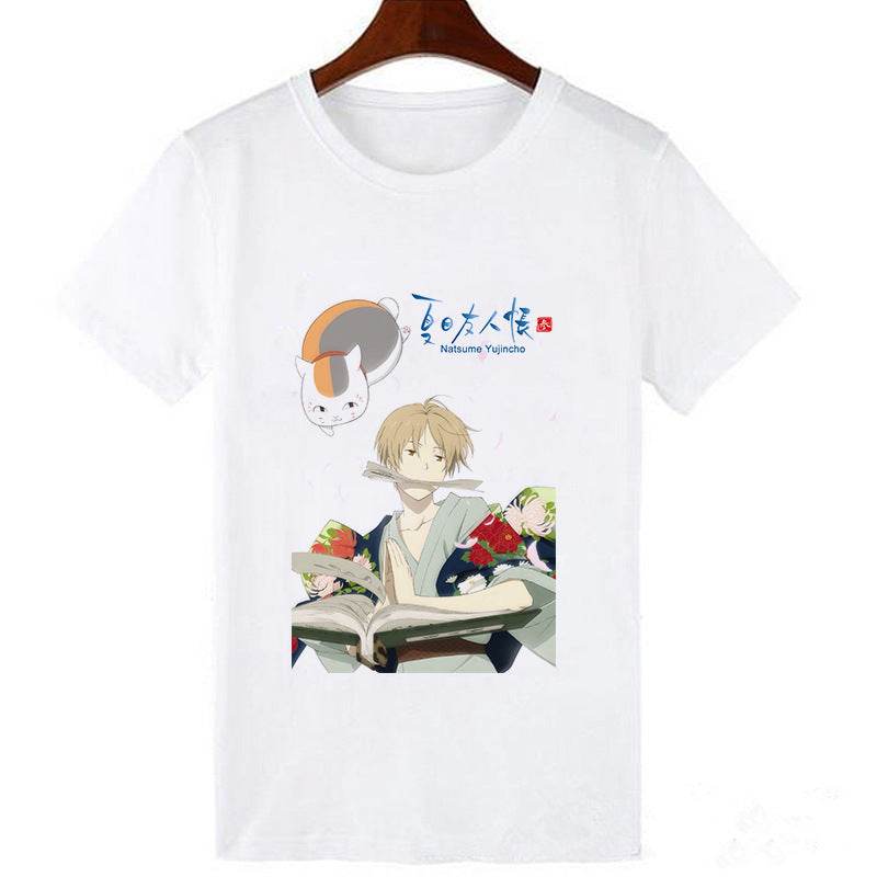 Horro Skull and Cat Femal Tshirt Top Tees kawai T-shirt - Mubimart