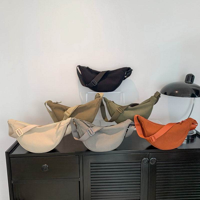 Lightweight Small Satchel Underarm Bag Shoulder Canvas Bag - Mubimart