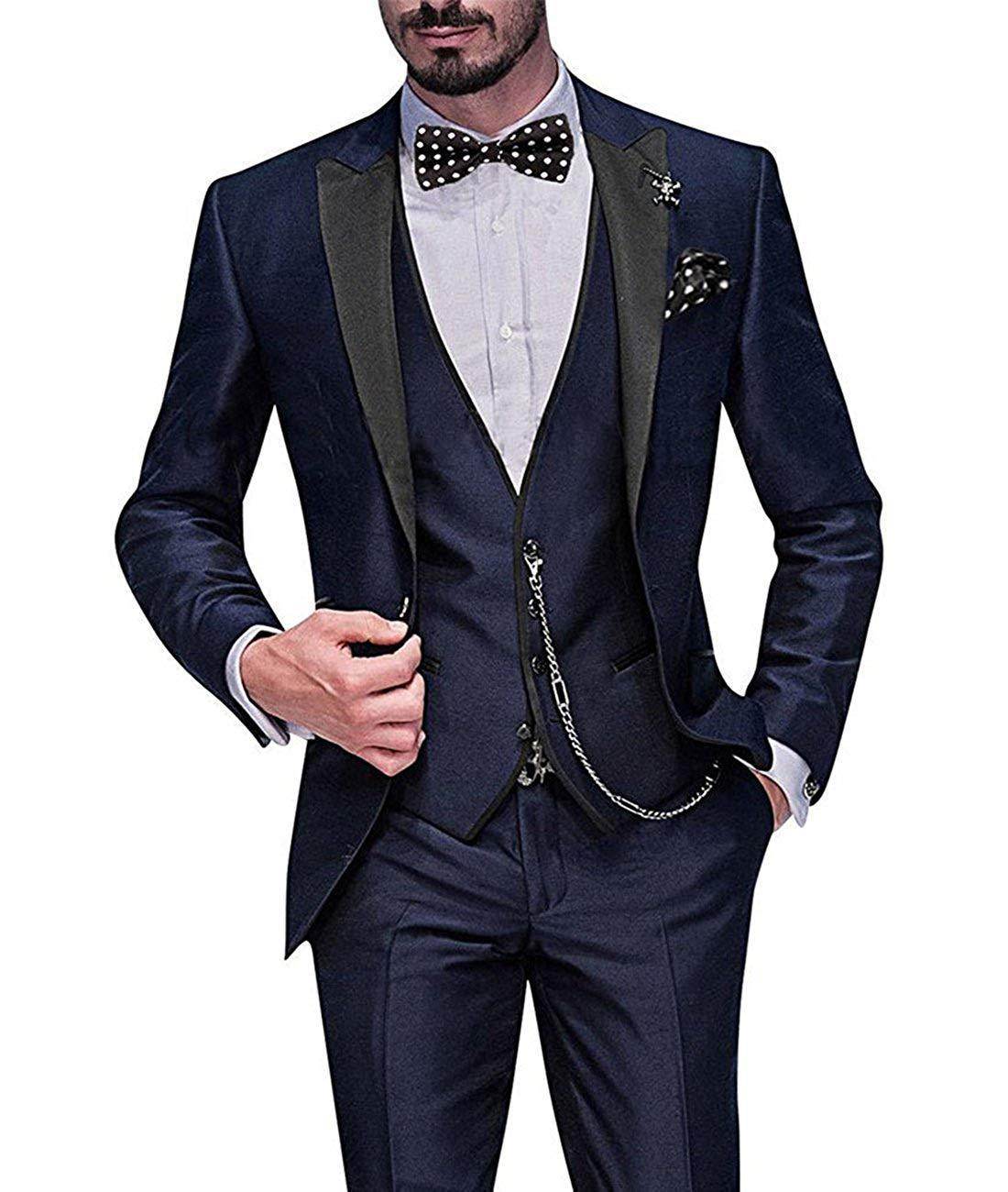 Men's Three-piece Suit Bridegroom Best Man Wedding Suit Men - Mubimart