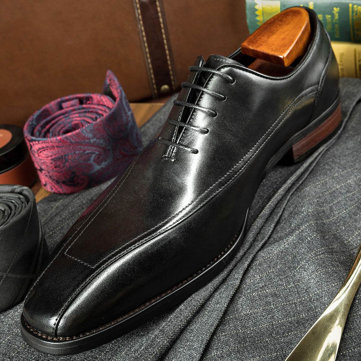 Casual Oxford Leather Shoes Korean Leather Men's Shoes - Mubimart