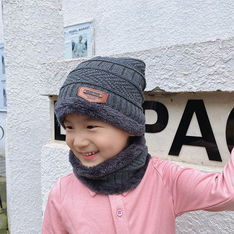 Winter Beanie Hat Scarf Set Warm Knit Hat Thick Fleece Lined Winter Hat Neck Warmer For Men Women - Mubimart