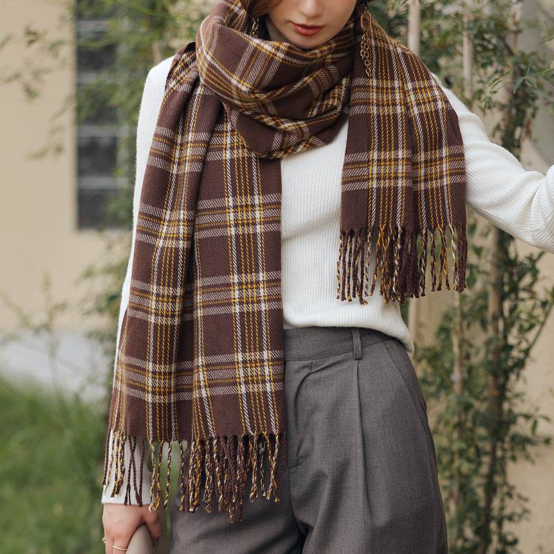 Women's New Line Printed Cashmere Scarves - Mubimart