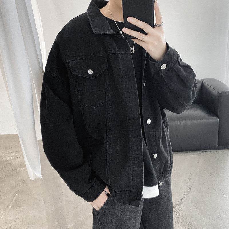 Mens Vintage Wash Blue Denim Jacket - Mubimart