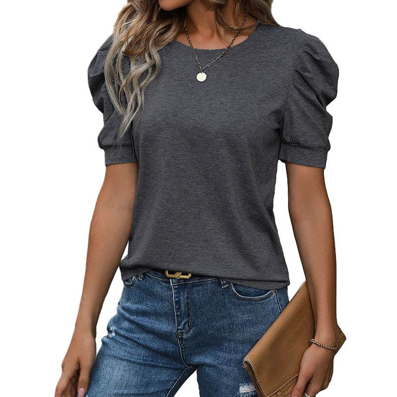 Top Puff Sleeve T-shirt For Women - Mubimart