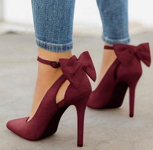 Bow high heels - Mubimart