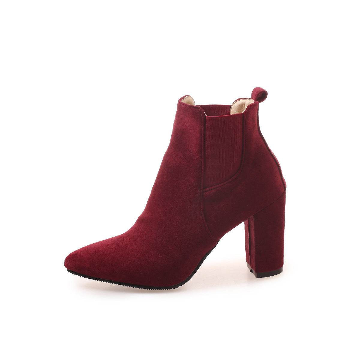 Frosted pointed booties - Mubimart