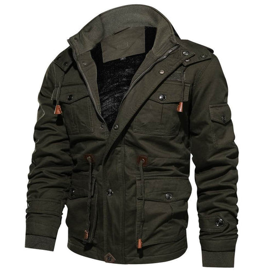 Mountainskin Men's Winter Fleece Jackets Warm Hooded Coat Thermal Thick Outerwear Male Military Jacket Mens Brand Clothing - Mubimart