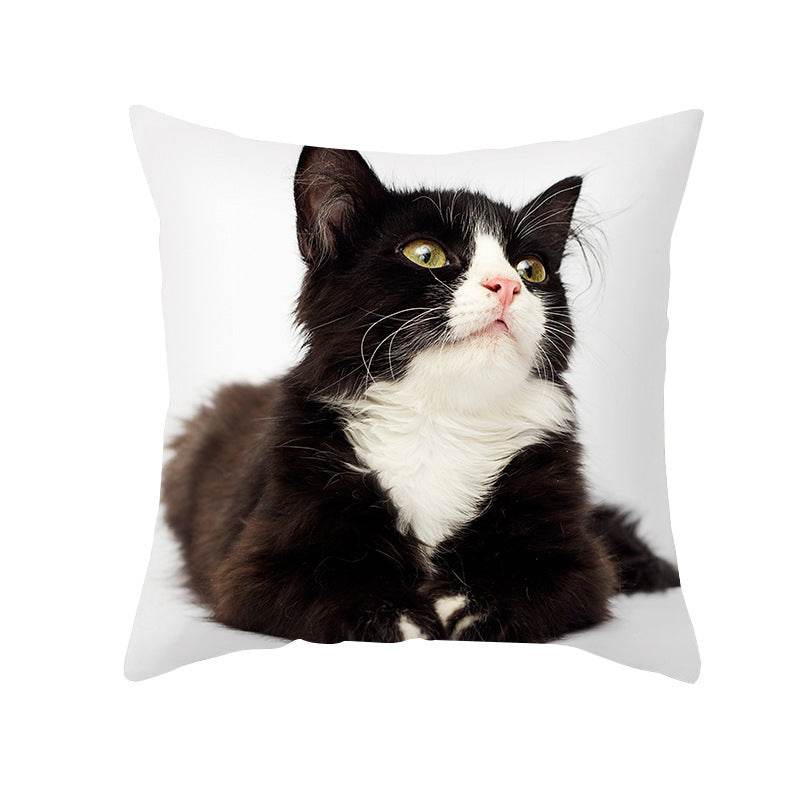 Black Cat Printed Christmas Cushion Covers Pillow Cover Pillowcases - Mubimart