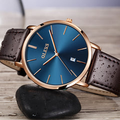 Mode Casual Uhr Männer Luxus Marke Herren Uhren Leder Sport Wasserdicht Auto Datum Quarz Armbanduhr 