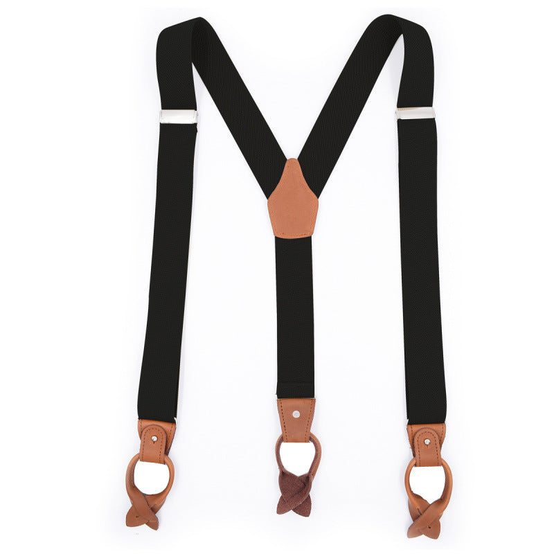 Brown casual suspenders