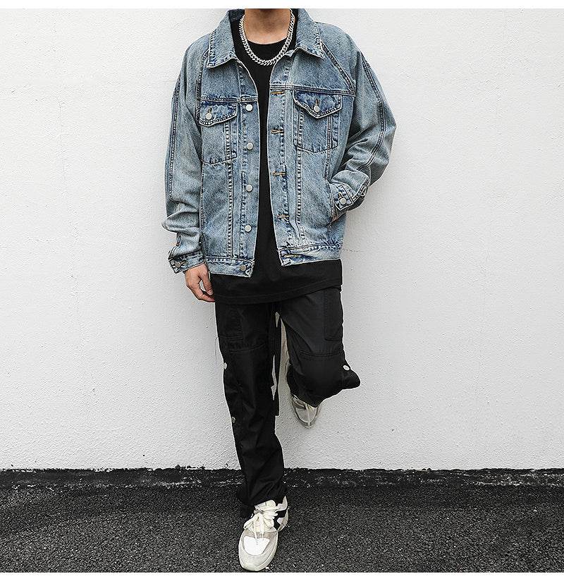 Loose denim jacket - Mubimart