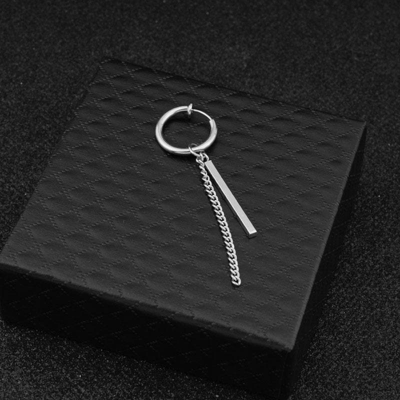Square Stick Chain Earrings Men And Women - Mubimart