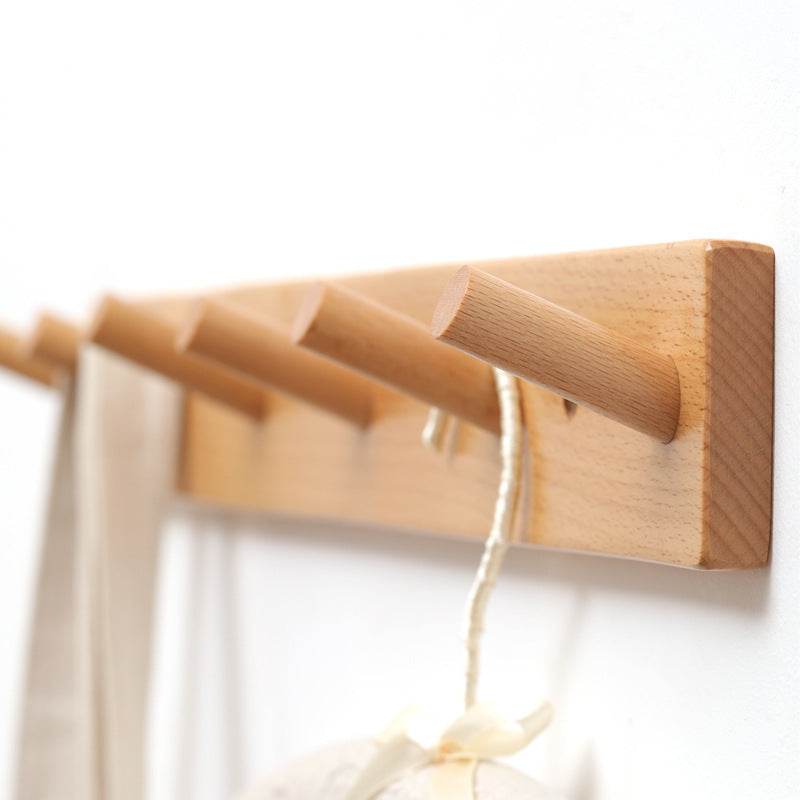 Clothes Hanging Rack Solid Wood Hook Strong Clothes Hook - Mubimart