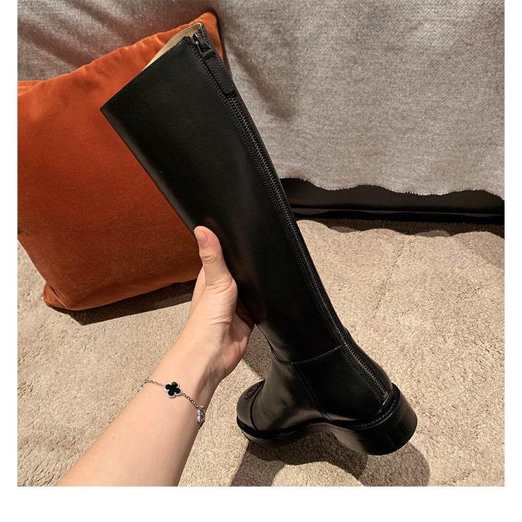 The New Back Zipper Is Thin And Tall But Knee Boots - Mubimart