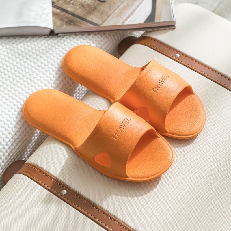 Folding Slipper Travel Hotel Shoes Women Men Portable Indoor And Outdoor Soft Sole Slippers - Mubimart