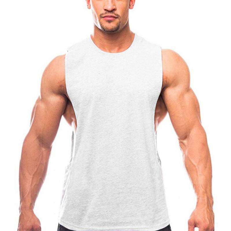Men's Fashion Casual Solid Color Cotton Undershirt - Mubimart