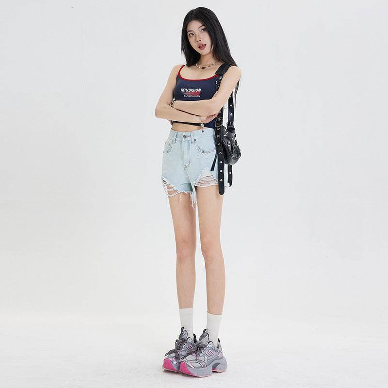 Fashion Ripped Cool Denim Shorts For Women - Mubimart