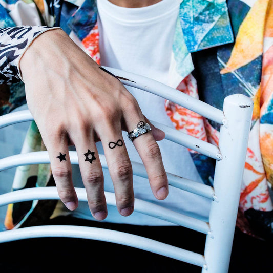 Vintage pattern titanium steel ring men - Mubimart