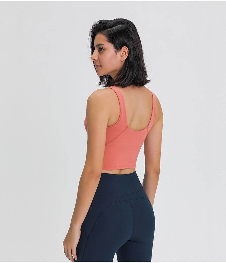Vest-style sports bra - Mubimart