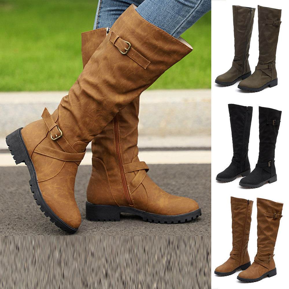 Large size women's boots over the knee boots - Mubimart